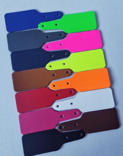 Leather Key Fob Blanks - Rectangle Shape - Various Colours - Qty Options